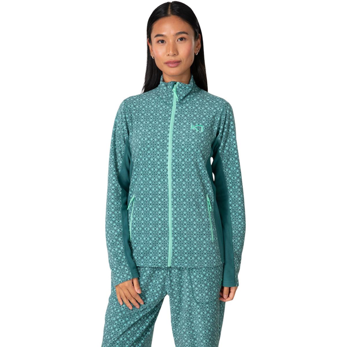 Kari Traa Olga Full Zip Fleecetrøye Dame PEACOCK