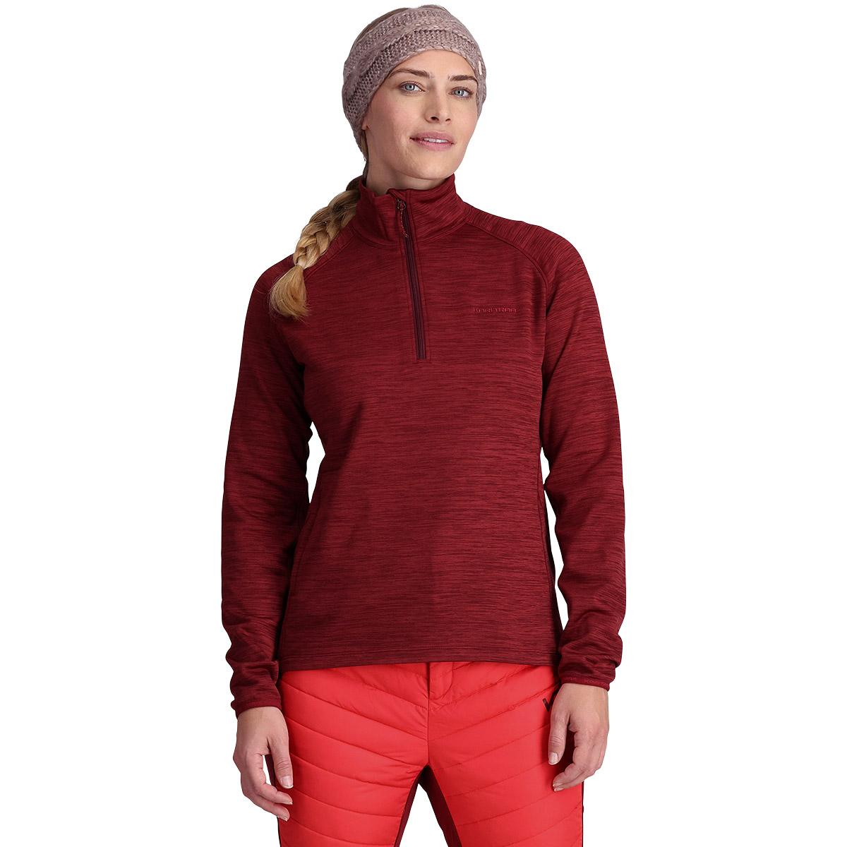 Kari Traa Berthe Half Zip Midlayer Trøye Dame ROUGE
