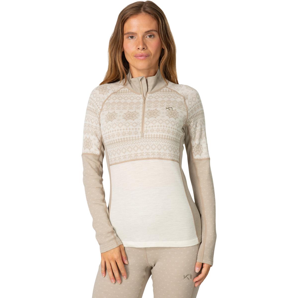 Kari Traa Vilma Half Zip Midlayer Trøje Dame MOCHA