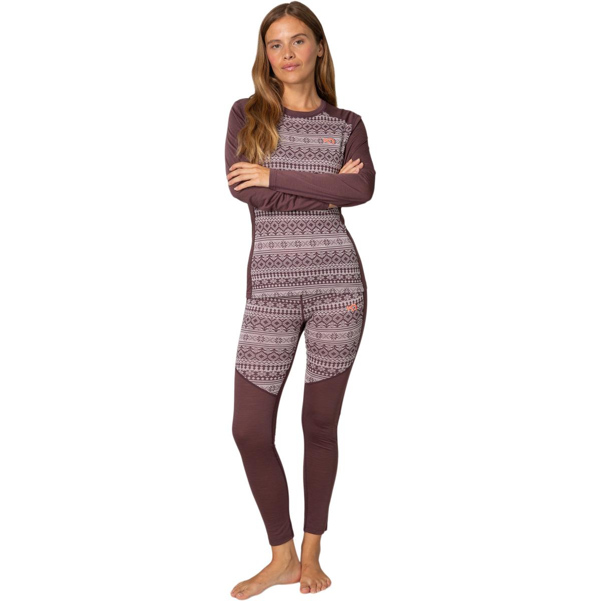 Kari Traa Mina Merinould Skiunderbukser Dame COCOA POWDER
