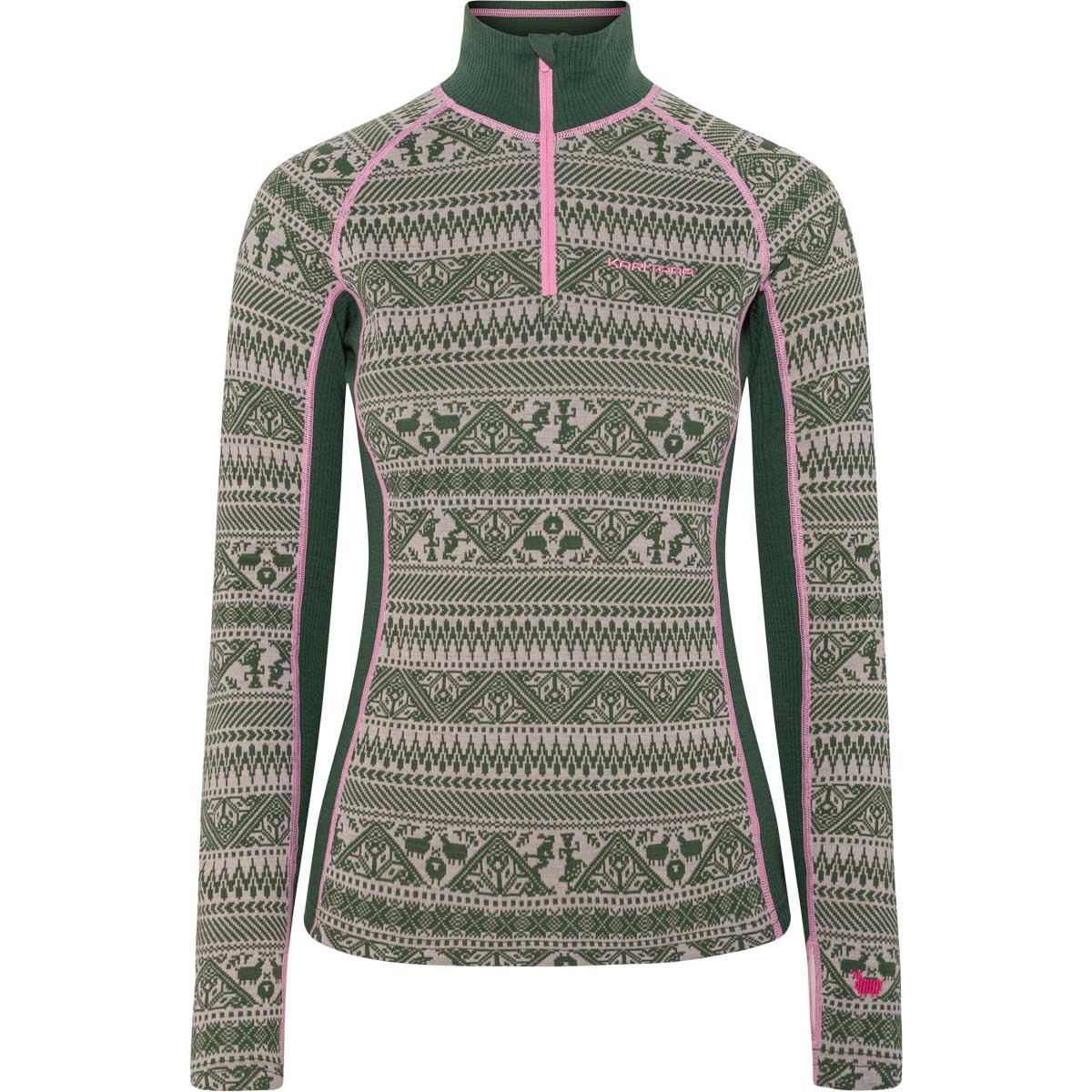 Kari Traa Tale Half Zip Midlayer Trøje Dame Thyme