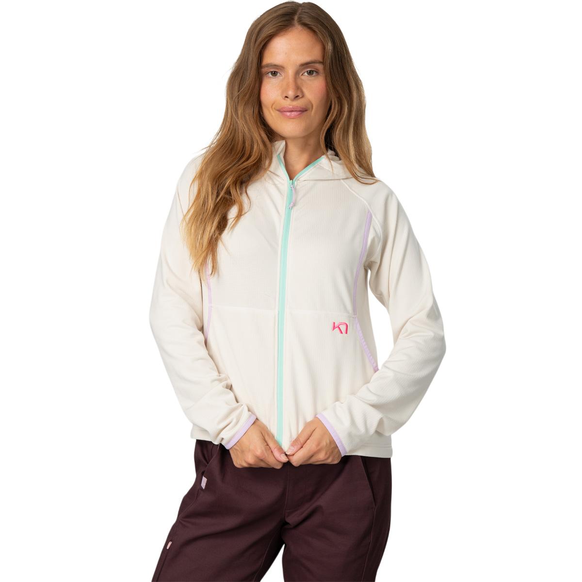 Kari Traa Mika Full Zip Hættetrøje Dame LIGHT BEIGE