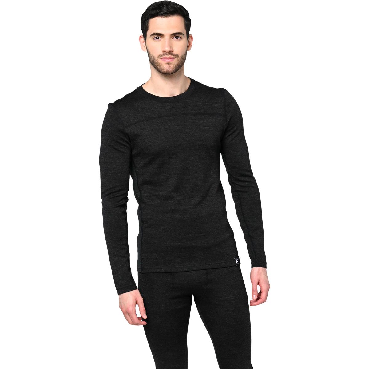 Bula Base Crew Merinould Skiundertrøje Herre Black