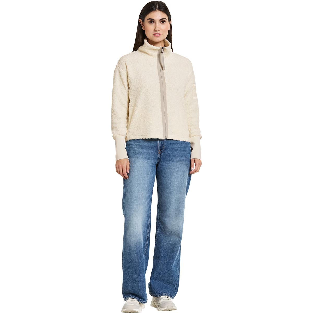 Didriksons Alexa 3 Full Zip Fleecetrøje Dame WHITE FOAM