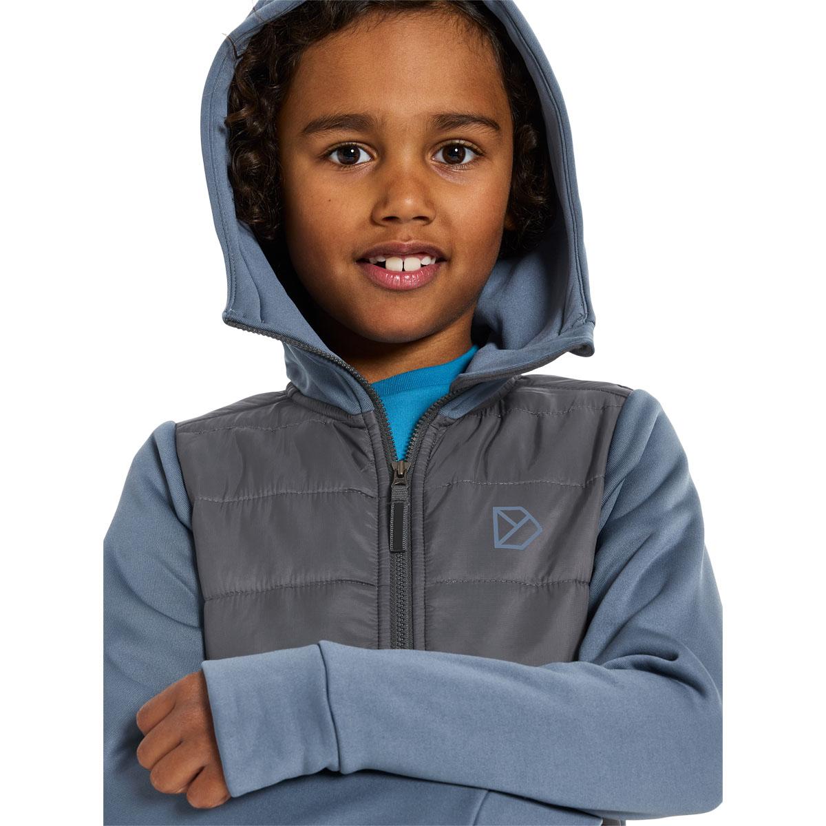 Didriksons Kapris Hybrid Jakke Børn COAL BLACK