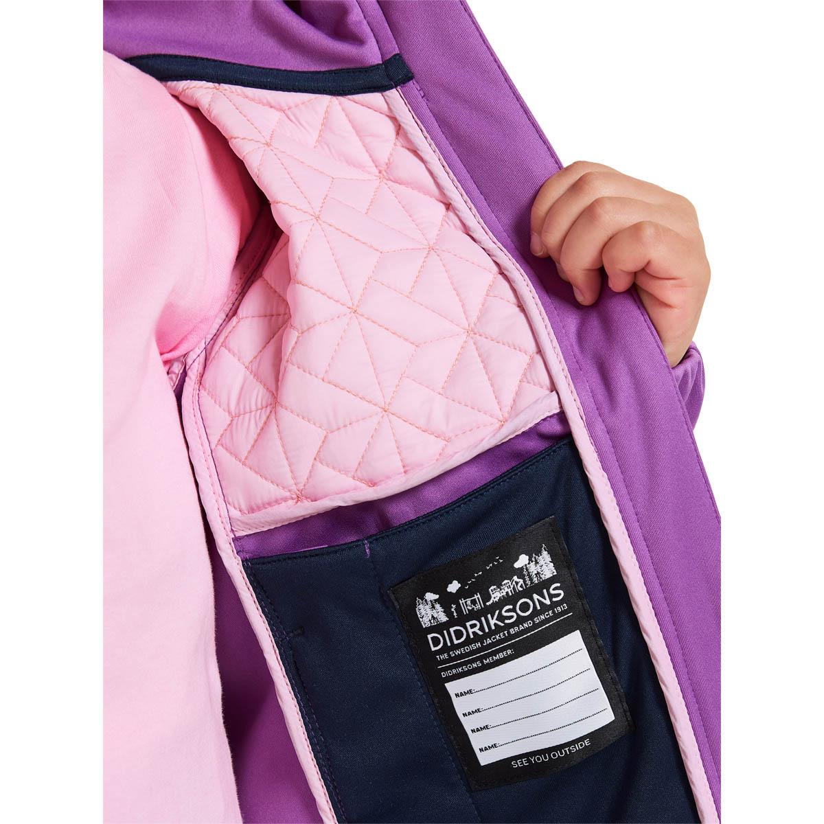 Didriksons Briska Softshell Jakke Børn TULIP PURPLE