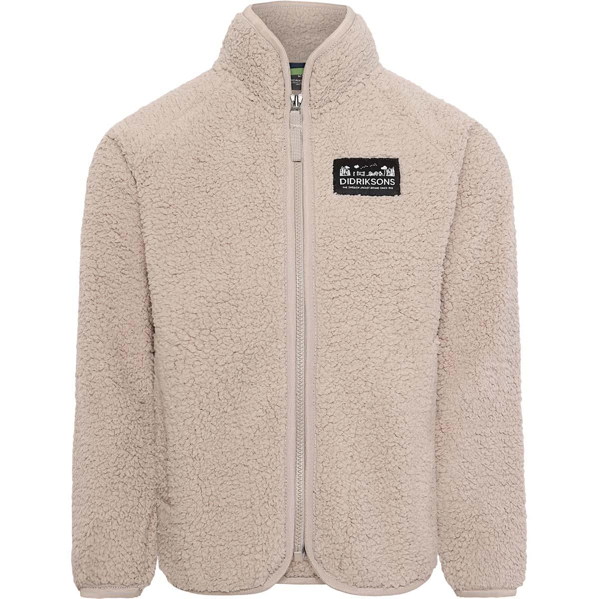 Didriksons Gibbs 2 Full Zip Fleecetrøye Barn Beach Beige