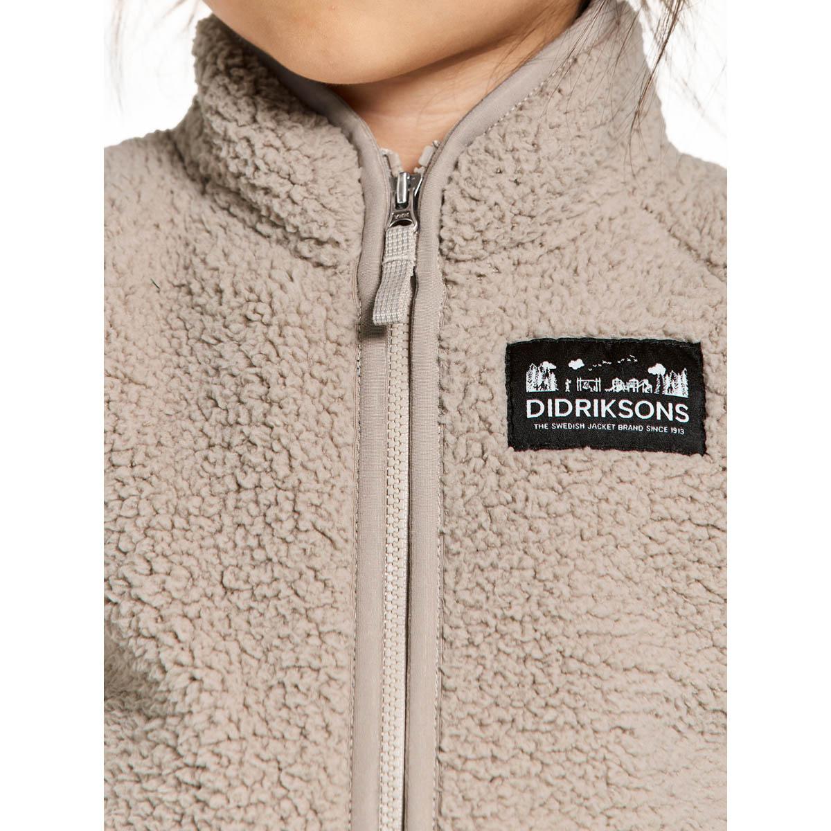 Didriksons Gibbs 2 Full Zip Fleecetrøye Barn Beach Beige