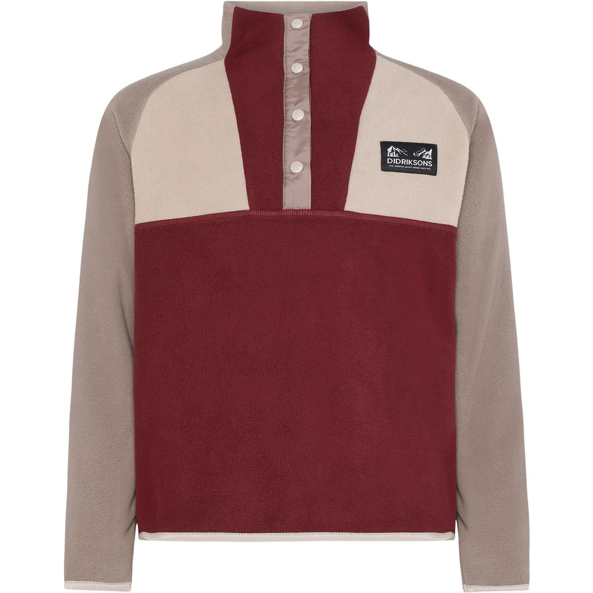 Didriksons Yokto Fleecetrøje Børn Beige/rød