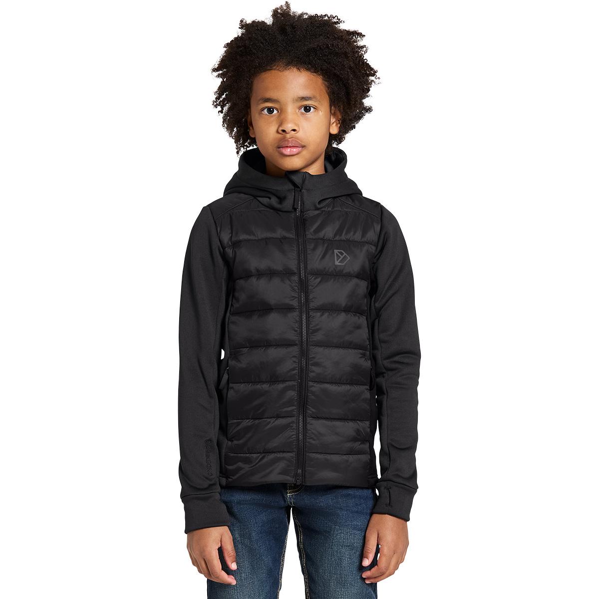 Didriksons Kapris 2 Hybrid Full Zip Jakke Børn BLACK