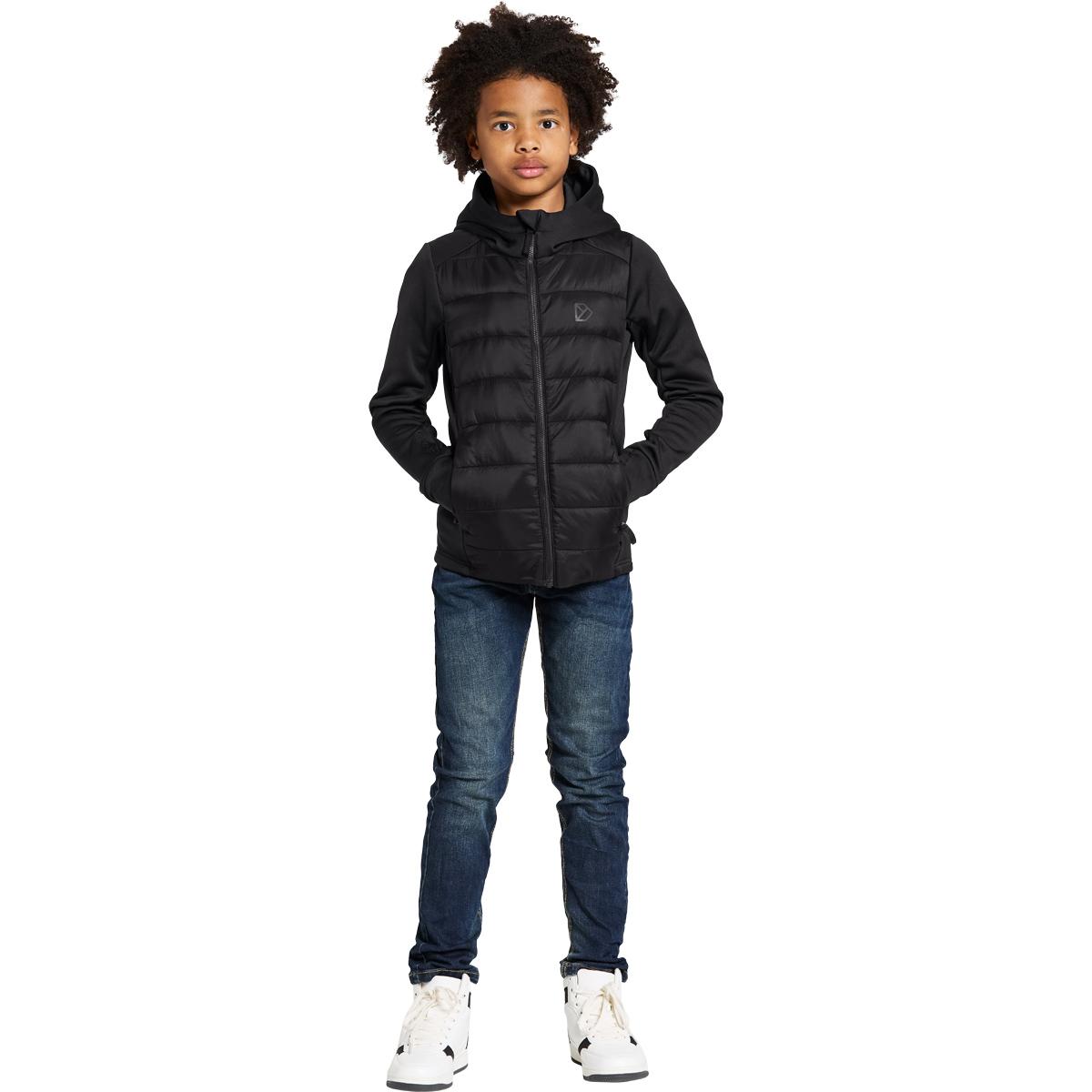 Didriksons Kapris 2 Hybrid Full Zip Jakke Børn BLACK