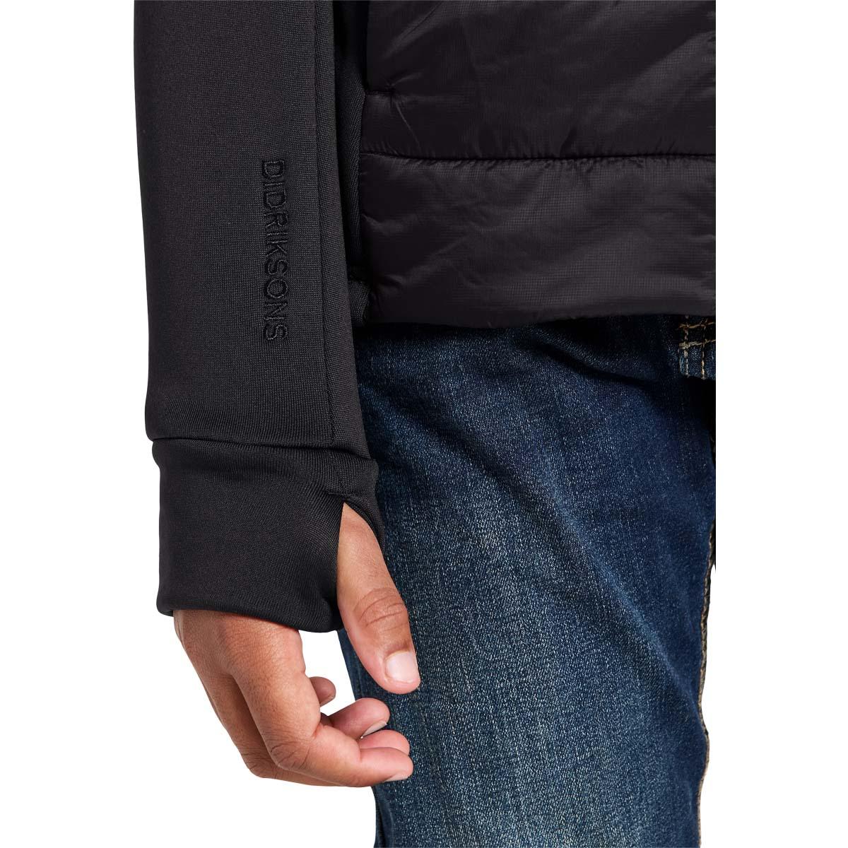 Didriksons Kapris 2 Hybrid Full Zip Jakke Børn BLACK