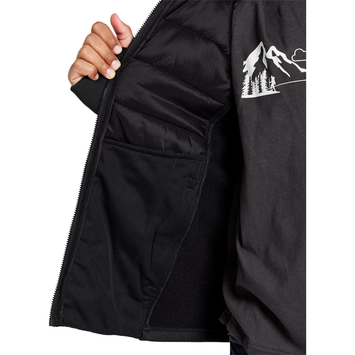 Didriksons Kapris 2 Hybrid Full Zip Jakke Børn BLACK