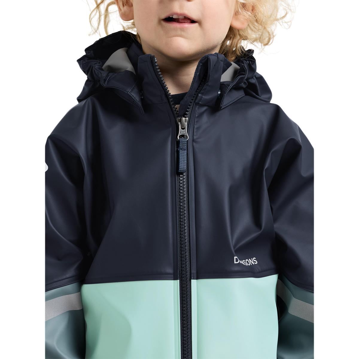 Didriksons Waterman PU Regnsæt Børn Navy/Mint