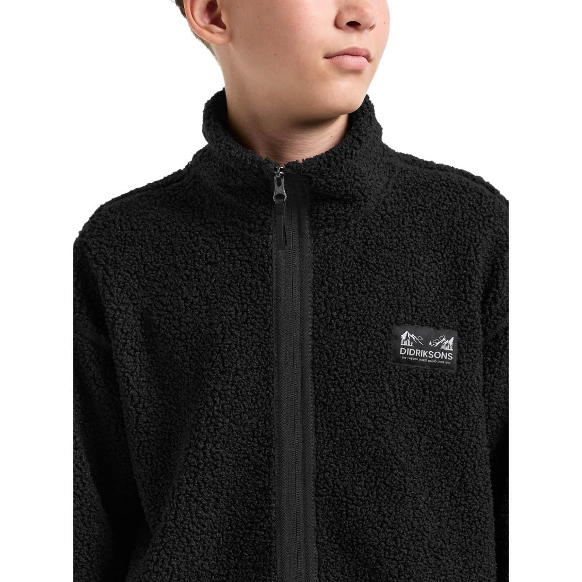 Didriksons Zir Fleecetrøye Barn Black