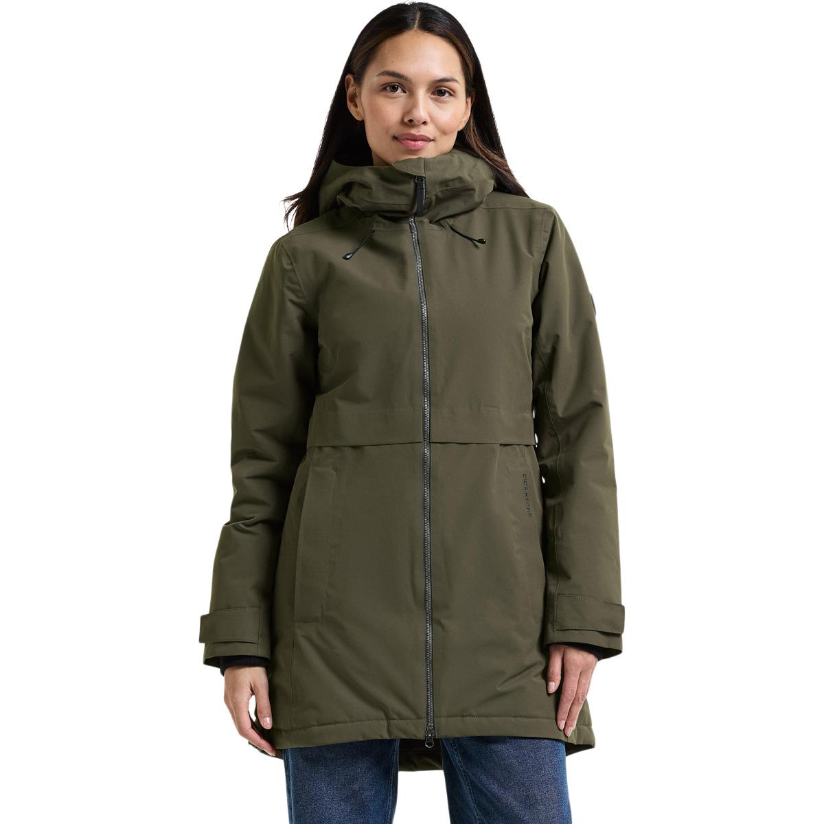 Didriksons Tiril Parka Jakke Dame DEEP GREEN