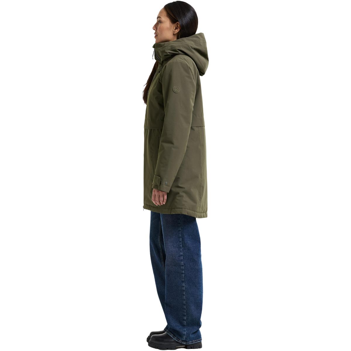 Didriksons Tiril Parka Jakke Dame DEEP GREEN