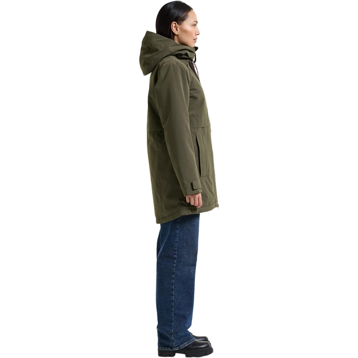 Didriksons Tiril Parka Jakke Dame DEEP GREEN