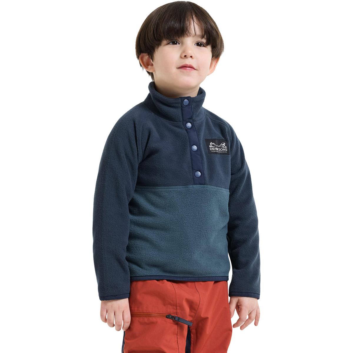 Didriksons Monte Fleecetrøye Barn MOUNTAIN BLUE