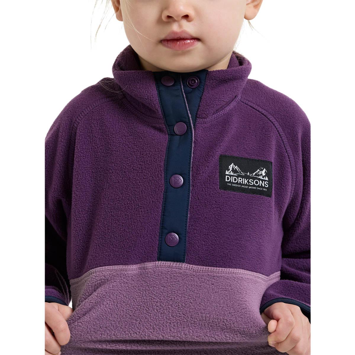 Didriksons Monte Fleecetrøye Barn NORTHEN PURPLE