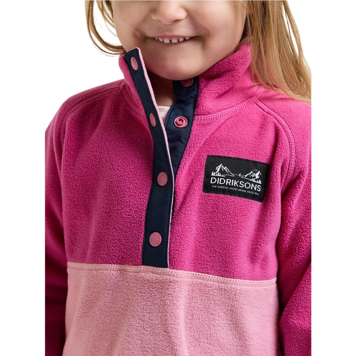Didriksons Monte Fleecetrøje Børn CACTUS PINK
