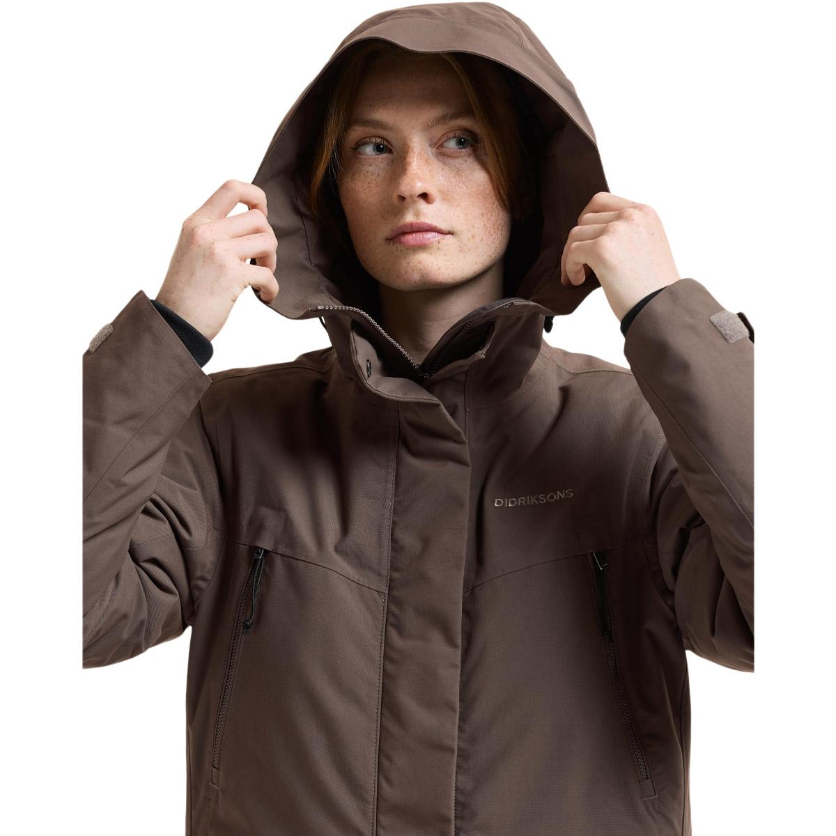 Didriksons Felia Parka Jakke Dame MOCHA BROWN