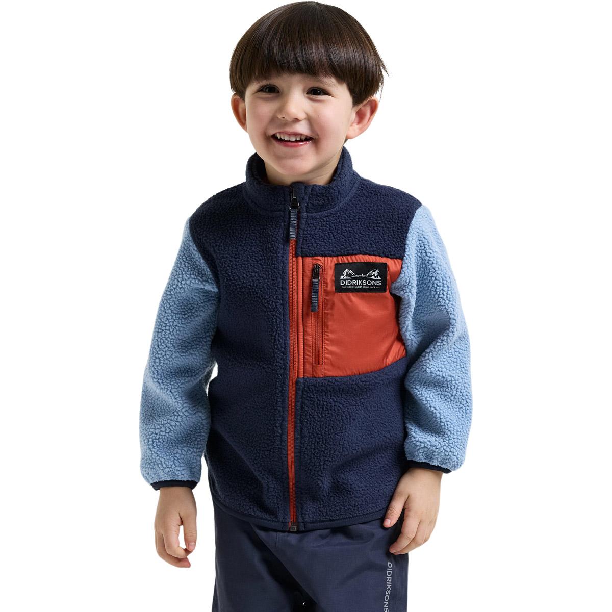 Didriksons Anten Full Zip Fleecetrøye Barn WINTER BLUE