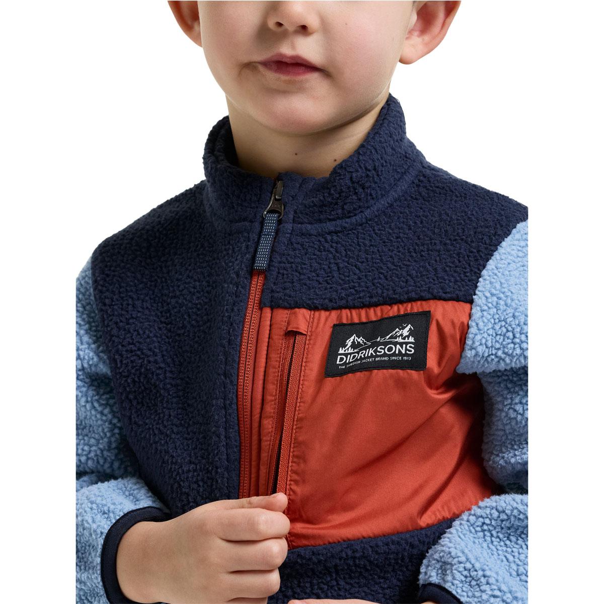 Didriksons Anten Full Zip Fleecetrøye Barn WINTER BLUE