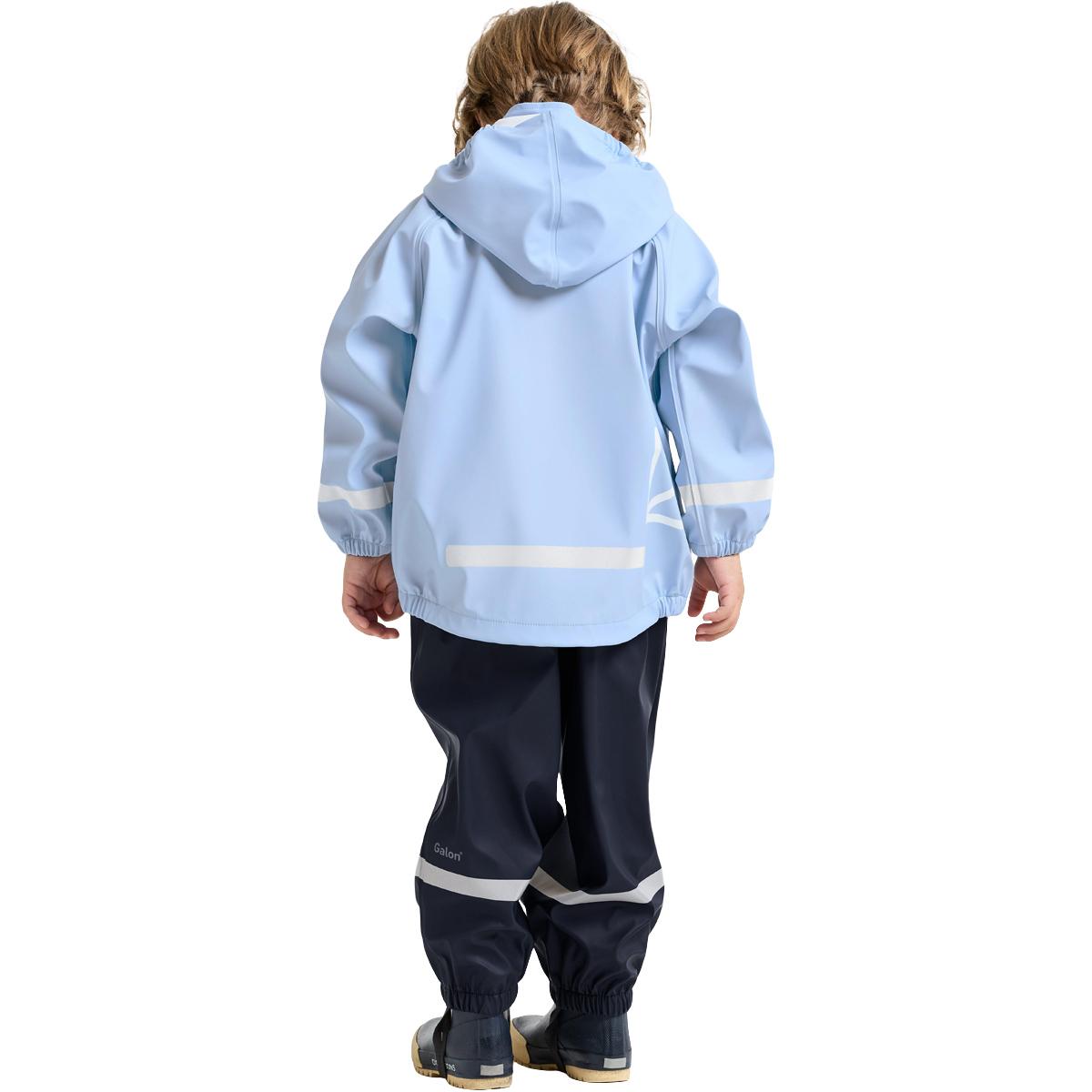 Didriksons Slaskeman PU Regnsæt Børn Light Blue/Navy