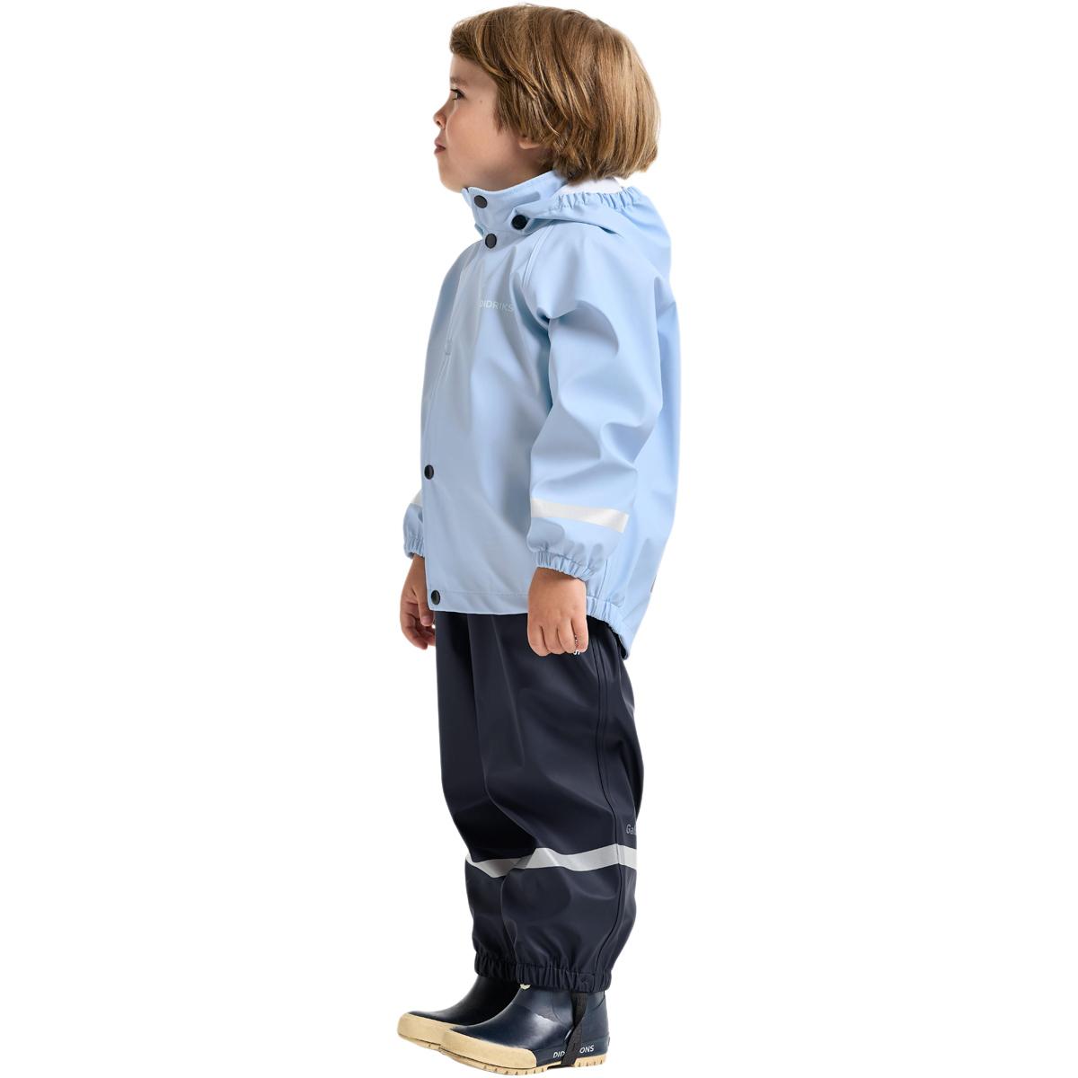 Didriksons Slaskeman PU Regnsæt Børn Light Blue/Navy