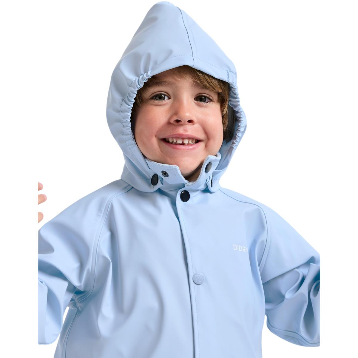 Didriksons Slaskeman PU Regnsæt Børn Light Blue/Navy