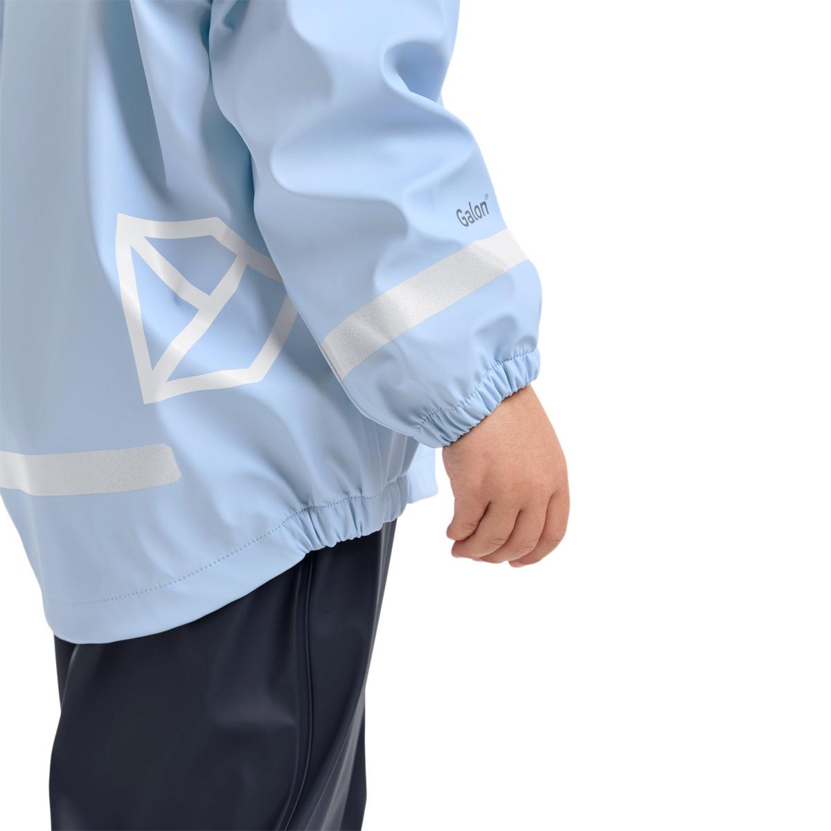 Didriksons Slaskeman PU Regnsæt Børn Light Blue/Navy