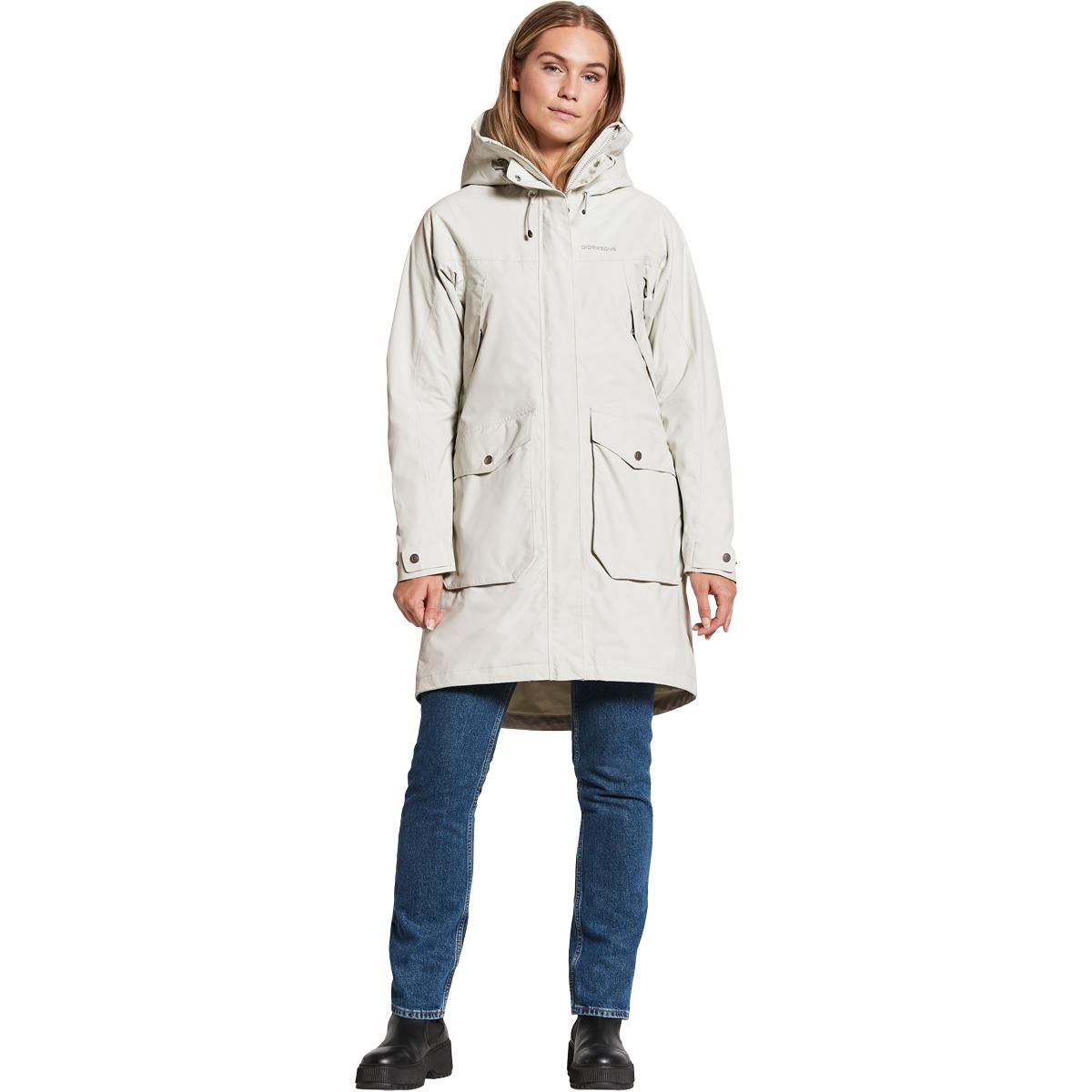 Didriksons Thelma Parka Jakke Dame SILVER WHITE