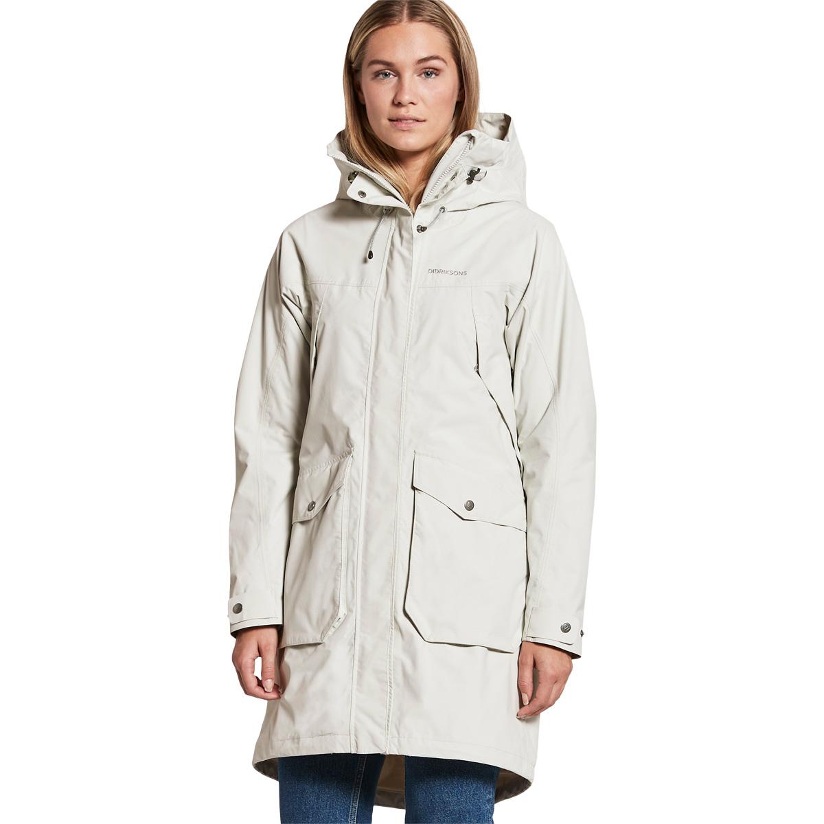 Didriksons Thelma Parka Jakke Dame SILVER WHITE