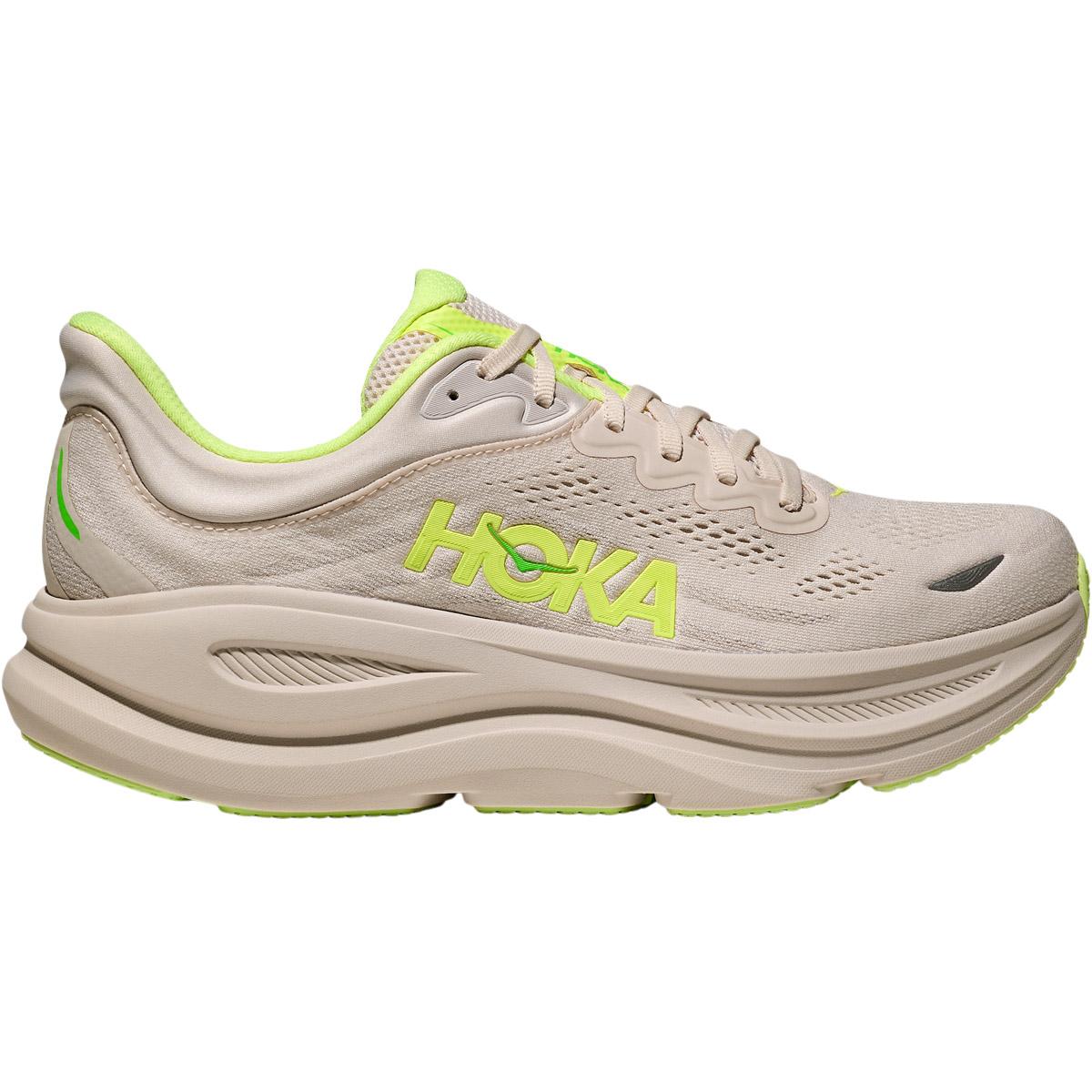 HOKA Bondi 9 Løbesko Herre Beige/Yellow