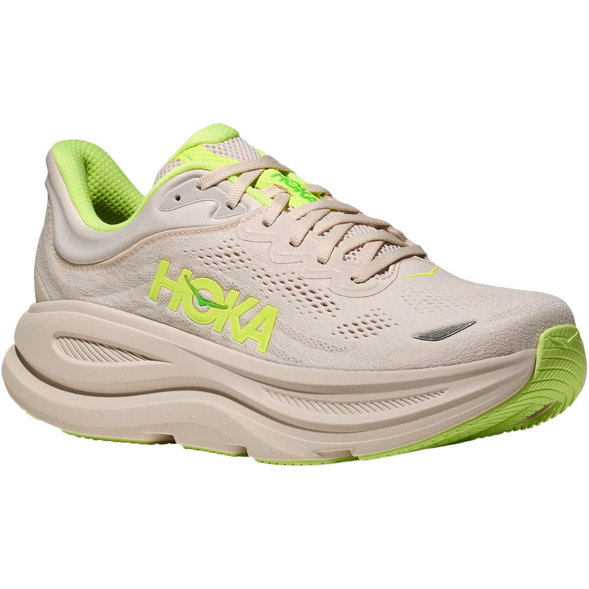 HOKA Bondi 9 Løbesko Herre Beige/Yellow
