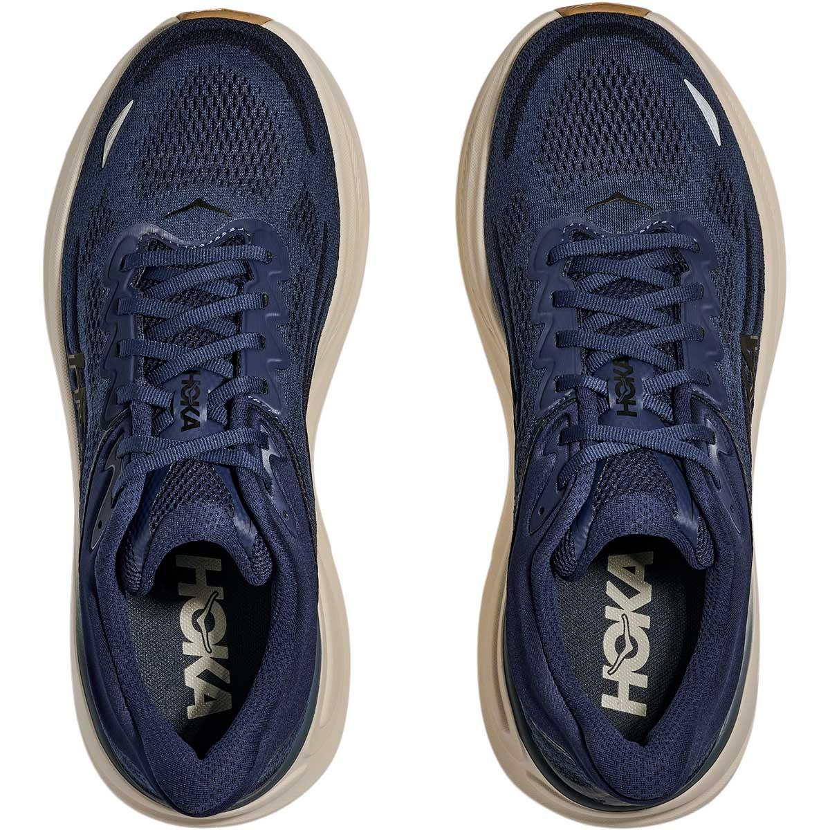 HOKA Bondi 9 Løbesko Herre Navy/Beige