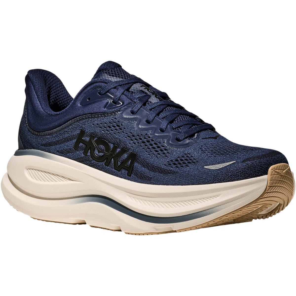 HOKA Bondi 9 Løbesko Herre Navy/Beige