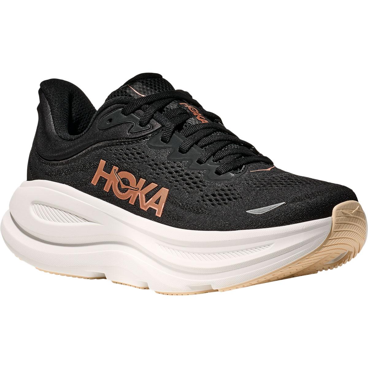 HOKA Bondi 9 Joggesko Dame BLACK / ROSE GOLD