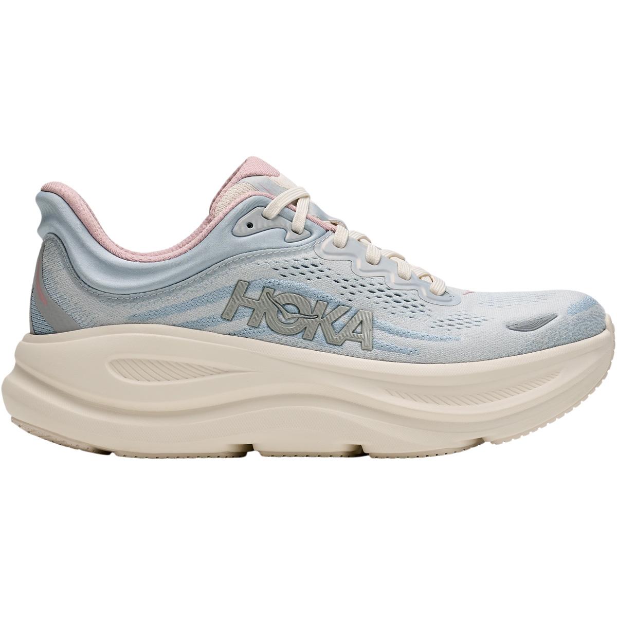 HOKA Bondi 9 Joggesko Dame ALABASTER / MINERAL BLUE
