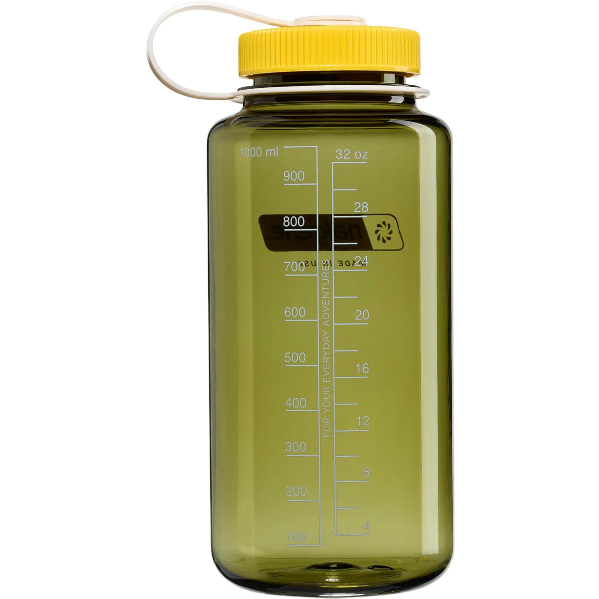 Nalgene Wide Mouth Sustain 1L Drikkeflaske OIL GREEN / FREESIA