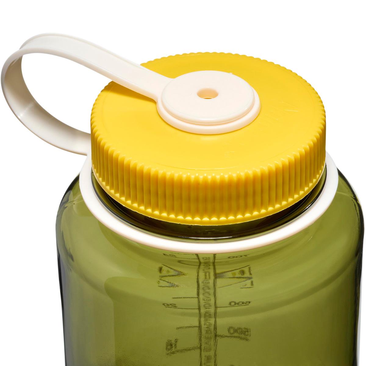 Nalgene Wide Mouth Sustain 1L Drikkeflaske OIL GREEN / FREESIA