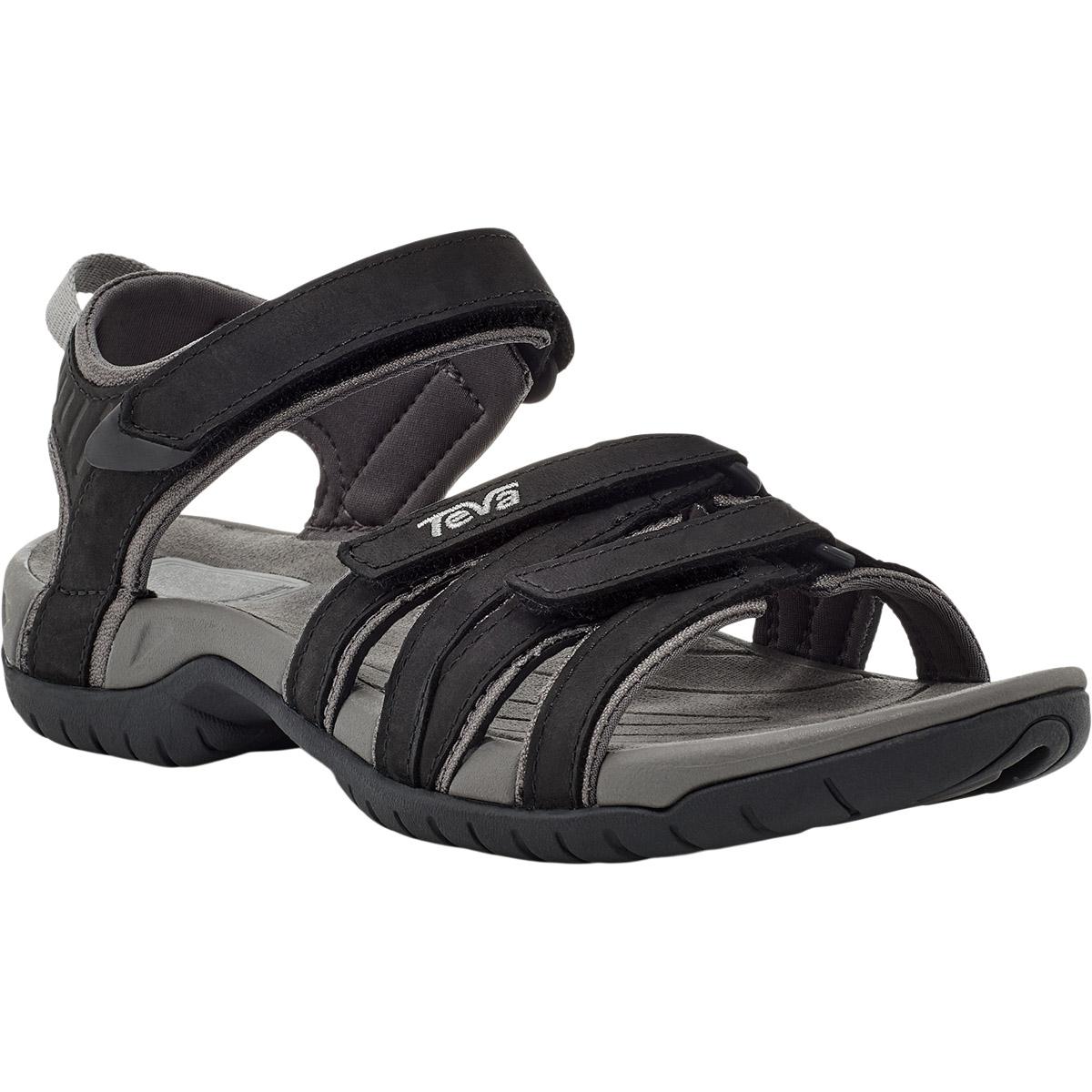 Teva Tirra Leather Sandaler Dame BLACK