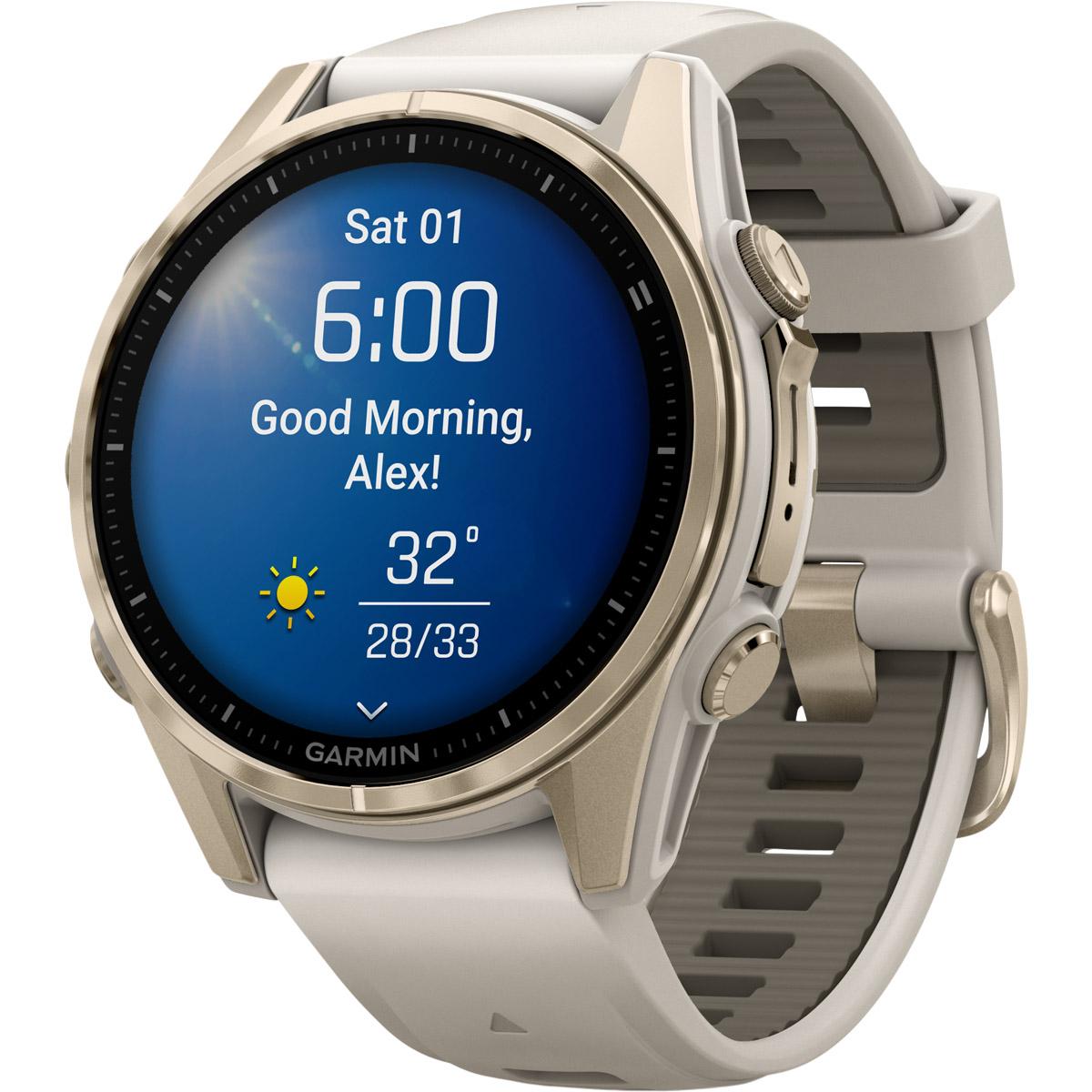 Garmin Fenix 8 - 43 mm Amoled Sapphire GPS Pulsur Soft gold