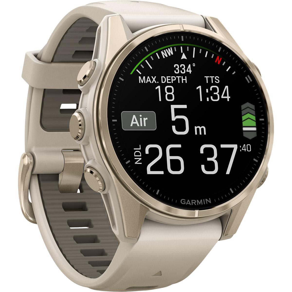 Garmin Fenix 8 - 43 mm Amoled Sapphire GPS Pulsur Soft gold