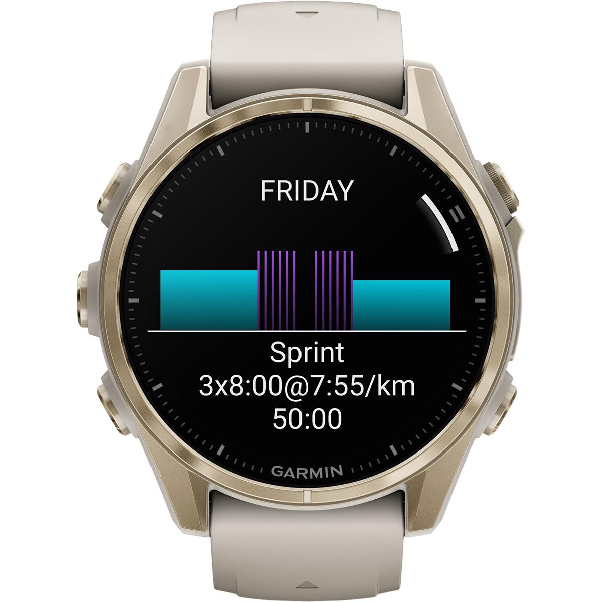 Garmin Fenix 8 - 43 mm Amoled Sapphire GPS Pulsur Soft gold