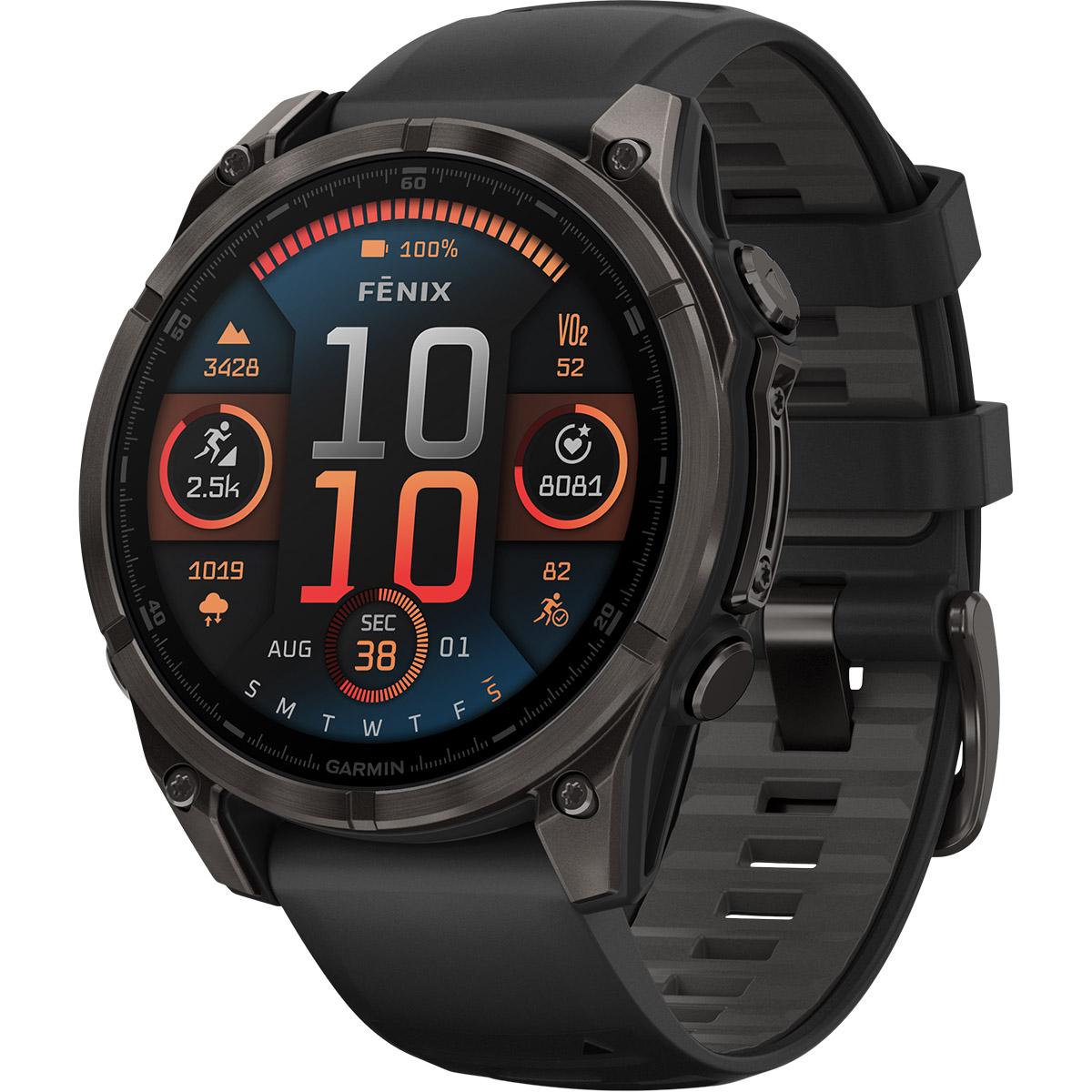 Garmin Fenix 8 - 47 mm Amoled Sapphire GPS Pulsur Carbon grey