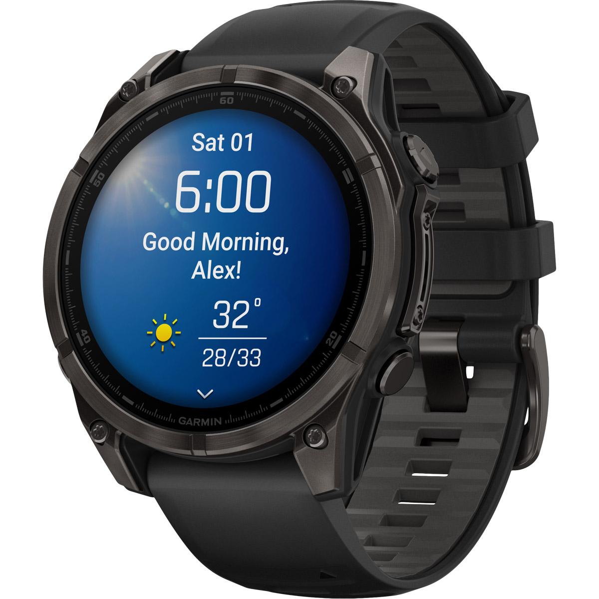 Garmin Fenix 8 - 47 mm Amoled Sapphire GPS Pulsur Carbon grey