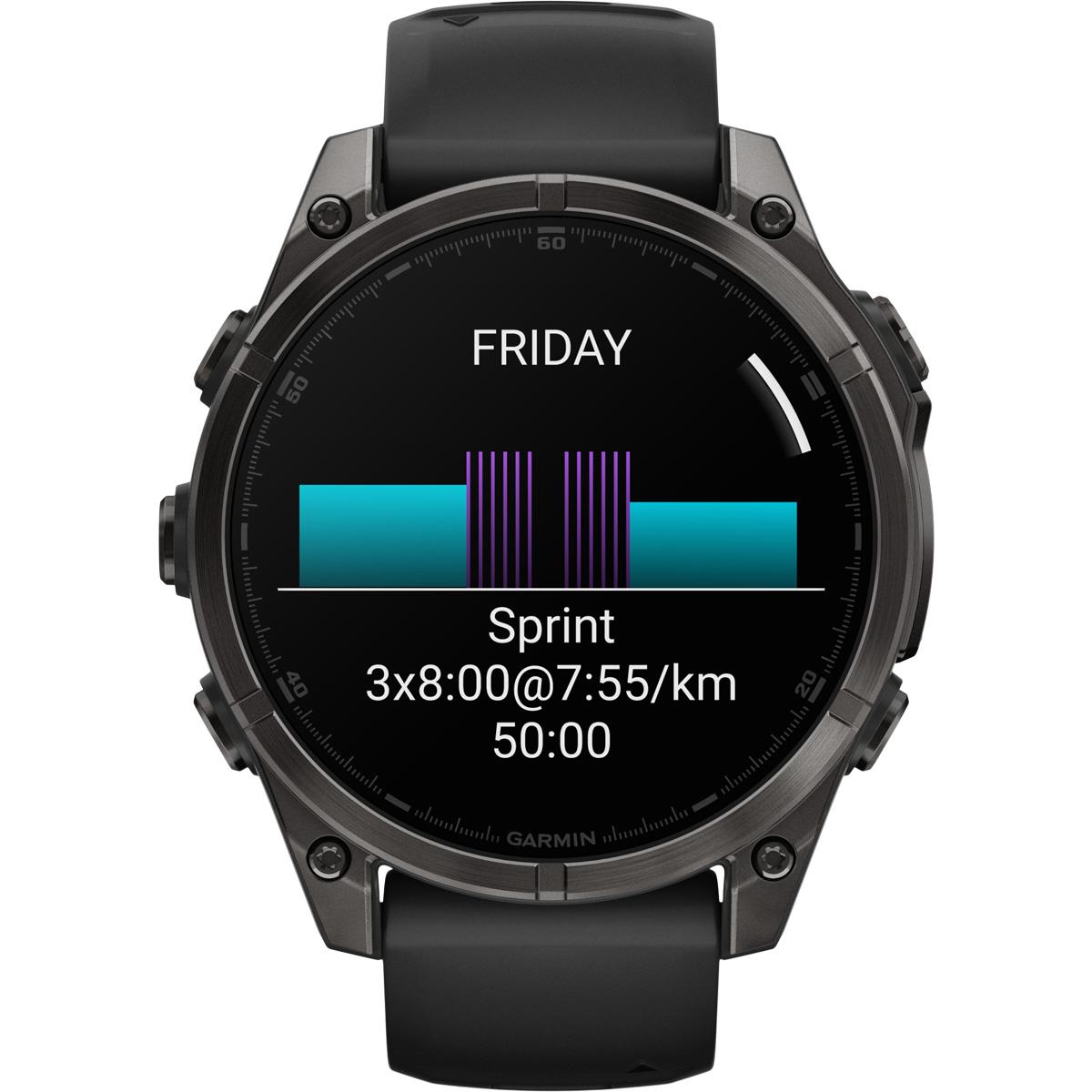 Garmin Fenix 8 - 47 mm Amoled Sapphire GPS Pulsur Carbon grey