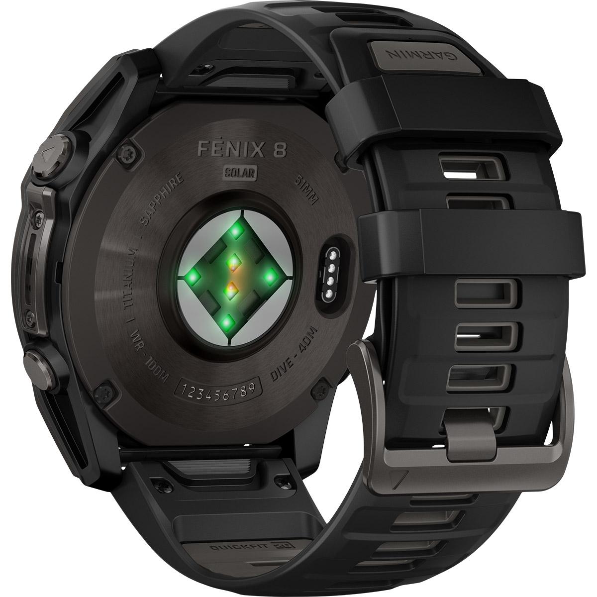 Garmin Fenix 8 - 51 mm Sapphire Solar GPS Pulsur Carbon grey